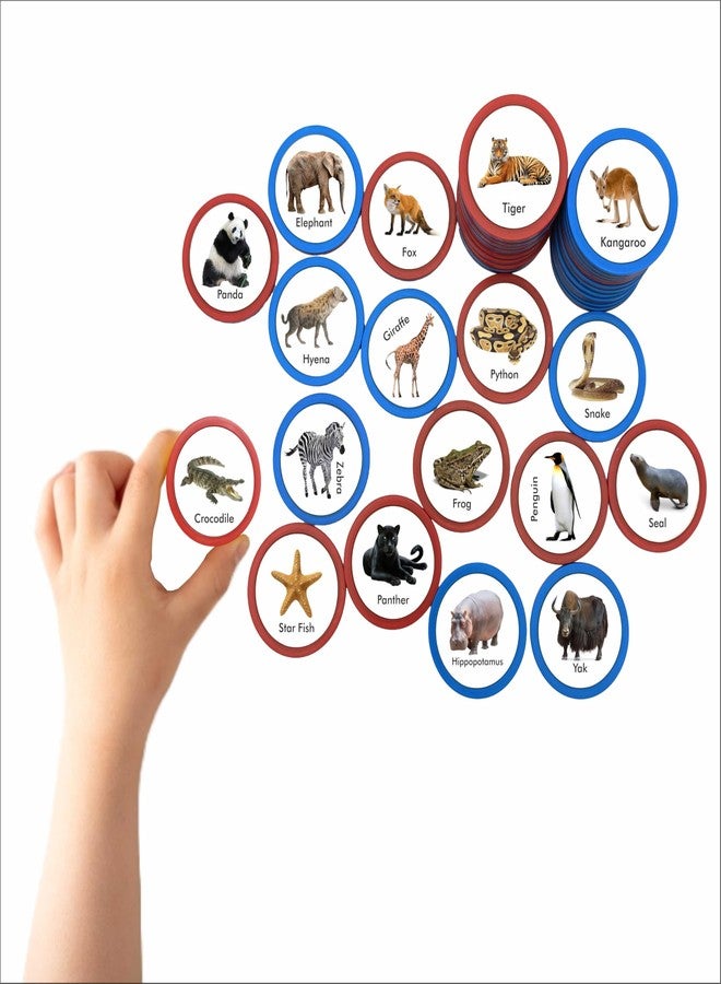 Edulearnable Educational Learning Magnetic Flash Card are Fridge Magnets Toy Games for Toddlers Children Kids Aged 3-8 Making Them Perfect Birthday Return Gifts Montessori Set 39 Pieces of Animals. - Image 4